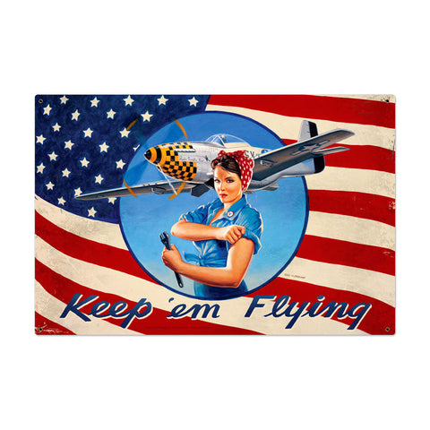 Keep-Em-Flying-Vintage-Sign-Metal-Sign