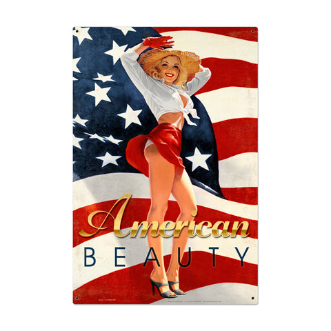 American Beauty Vintage Sign Metal Sign