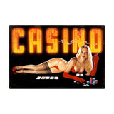 Red Light Casino Vintage Sign Metal Sign