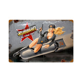 Russian Nose Art Vintage Sign Metal Sign
