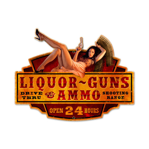 Liquor-Guns-Ammo-Vintage-Sign-Metal-Sign
