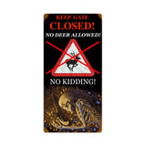 No Deer Vintage Sign Metal Sign