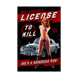 License To Kill Vintage Sign Metal Sign