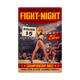 Fight Night Vintage Sign Metal Sign