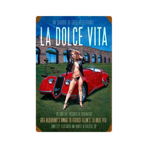 La Dolce Vita Vintage Sign Metal Sign