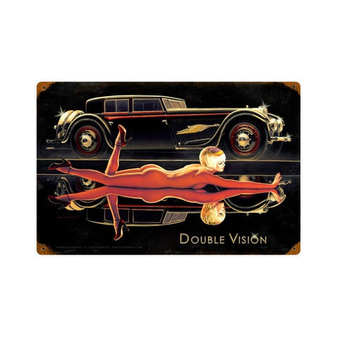 Double Vision Vintage Sign Metal Sign