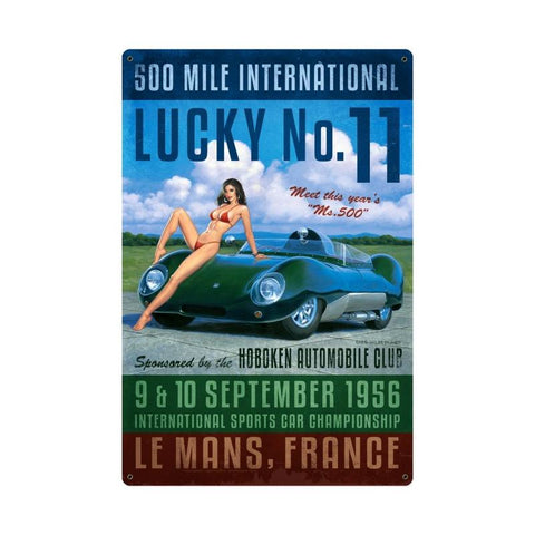 Lucky Number Eleven Vintage Sign Metal Sign