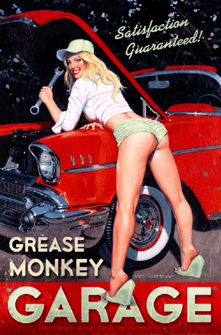 Grease Monkey XL Vintage Sign Metal Sign