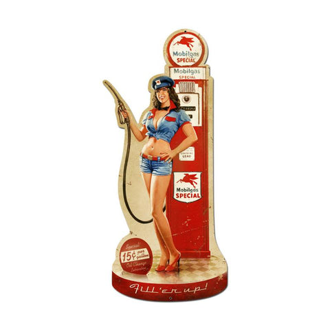 Gas-Pump-Girl-Vintage-Sign-Metal-Sign