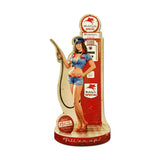 Gas Pump Girl Vintage Sign Metal Sign