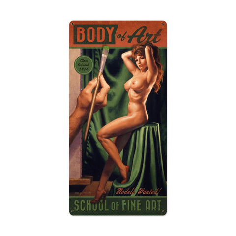 Body Of Art Vintage Sign Metal Sign