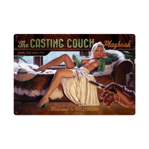 Casting Couch Vintage Sign Metal Sign