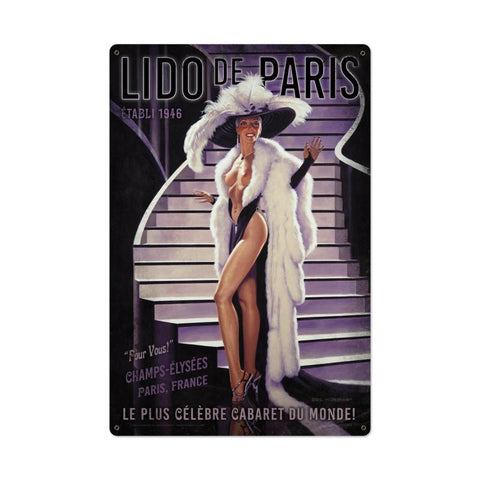 Lido De Paris XL Vintage Sign Metal Sign