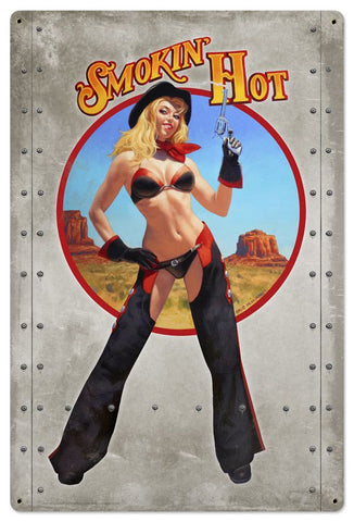 SMOKIN' HOT Vintage Sign Metal Sign