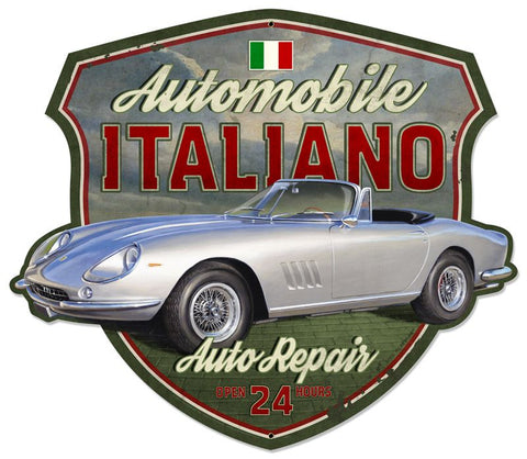 AUTOMOBILE ITALIANO Vintage Sign Metal Sign