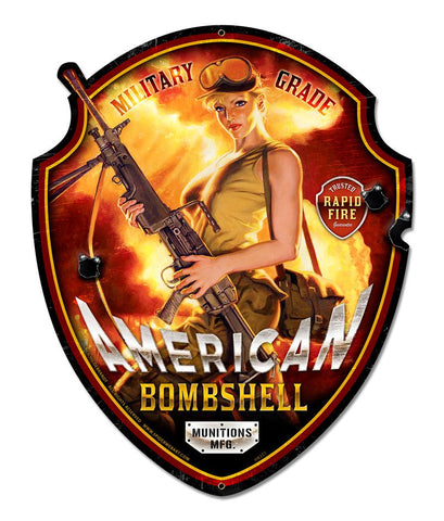 American Bombshell Metal Sign