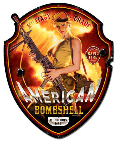 American-Bombshell-XL-Shield-Metal-Sign