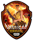 American Bombshell XL Shield Metal Sign