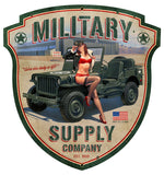 Military-Supply-Sield-Metal-Sign
