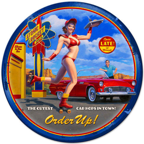 Car Hop Vintage Sign Metal Sign