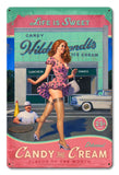 Candy and Cream Vintage Sign Metal Sign