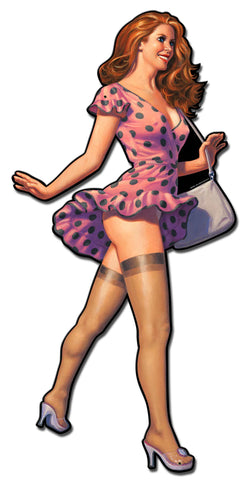 Candy and Cream Girl Vintage Sign Metal Sign