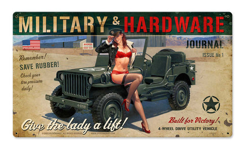 HB269   WILLYS OVERLAND JEEP Metal Sign