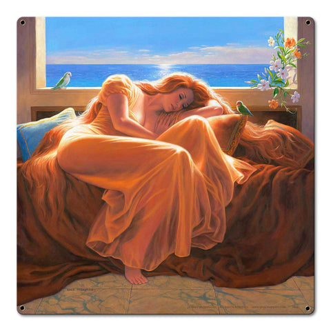 FLAMING JUNE Metal Sign