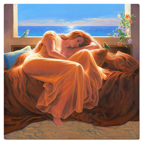 Flaming June Metal Sign