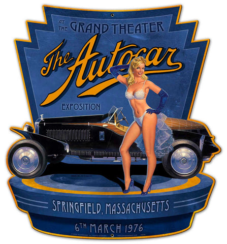 Autocar Exposition Metal Sign