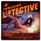 Storm Warning Metal Sign