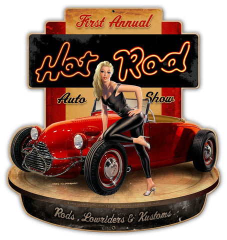 Hot Rod Show Metal Sign