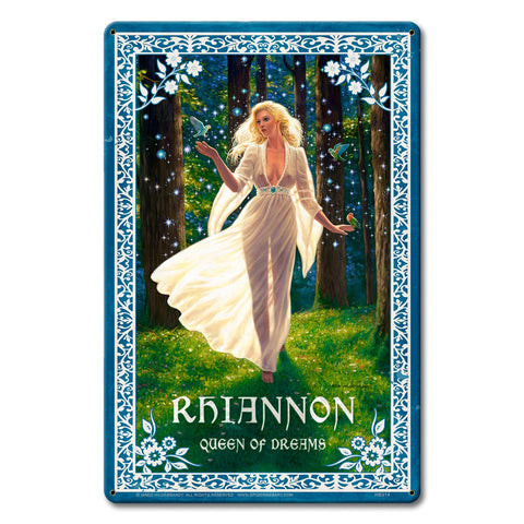 Rhiannon Goddess Metal Sign