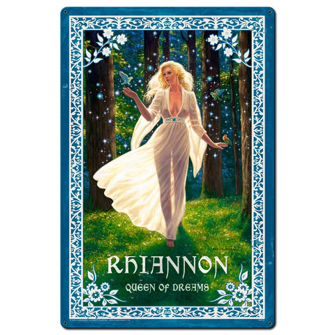 Rhiannon Goddess Metal Sign