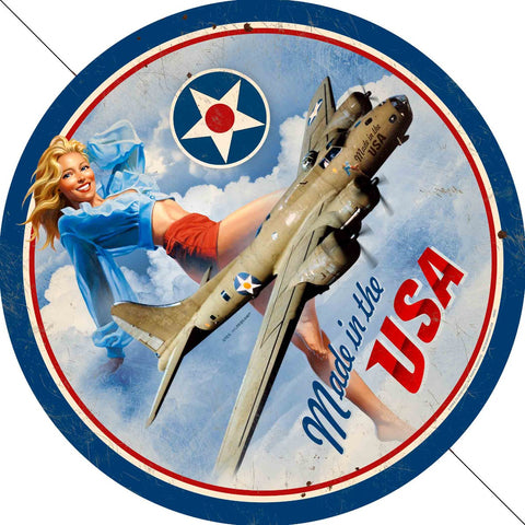 HB316 - USA B17 18 GAUGE Metal Sign