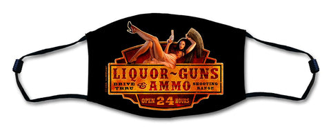 Liquor Guns Ammo Mask Metal Sign
