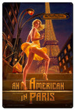 American in Paris Metal Sign