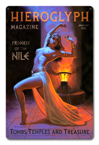 Princess Of The Nile Metal Sign