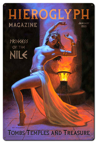 Princess Of The Nile Metal Sign