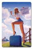 Blonde White and Blue 12 x 18 Satin Metal Sign