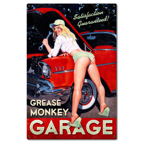 HB360 - Grease Monkey Garage Metal Sign