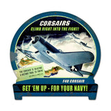 Corsairs Climb Vintage Sign Metal Sign