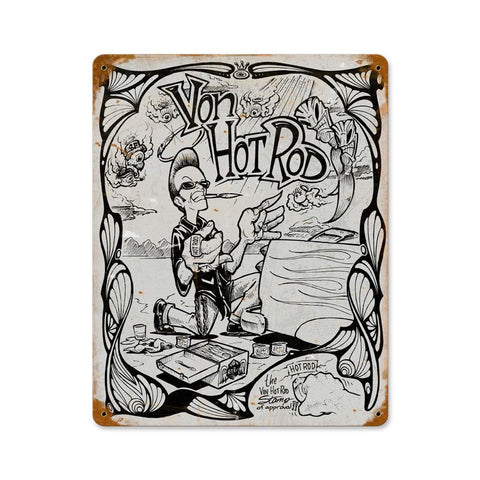 Von-Hot-Rod-Cartoon-Metal-Sign