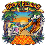 Happy Pelican Beach Bar Vintage Sign Metal Sign