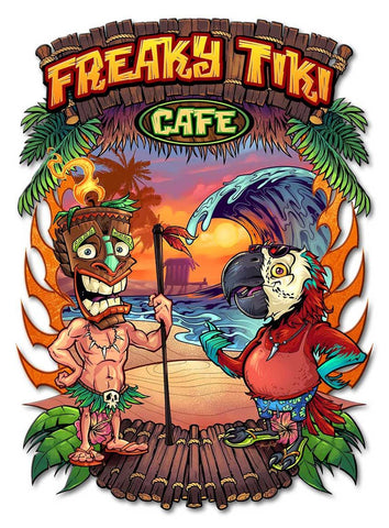 Tiki-and-Parrot-Island-Vintage-Sign-Metal-Sign