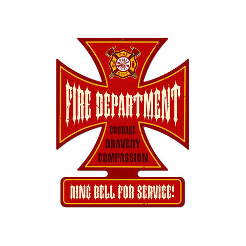 Fire Department Vintage Sign Metal Sign