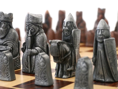 Chess Pieces - Metal Isle of Lewis - 3.5