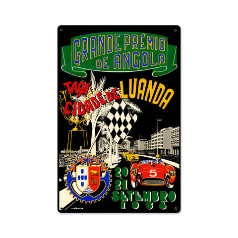 Angola Grand Prix Vintage Sign Metal Sign