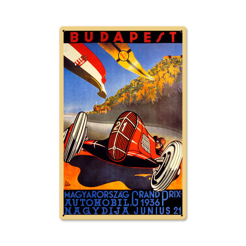 Budapest Grand Prix Vintage Sign Metal Sign