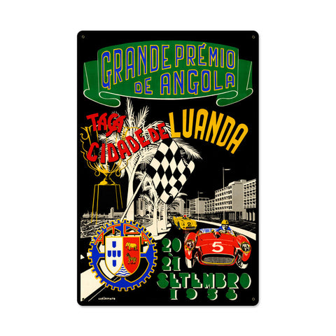 Angola Grand Prix Vintage Sign Metal Sign
